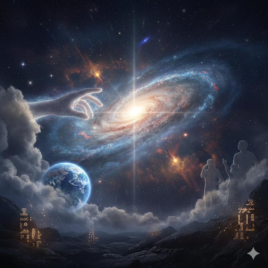 Ein sternenklarer Nachthimmel als Symbol der Schöpfung.